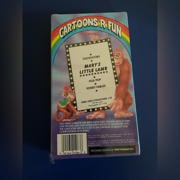 Mary’s Little Lamb Cartoons R Fun 1989 VHS Tape - Picture 2 of 2